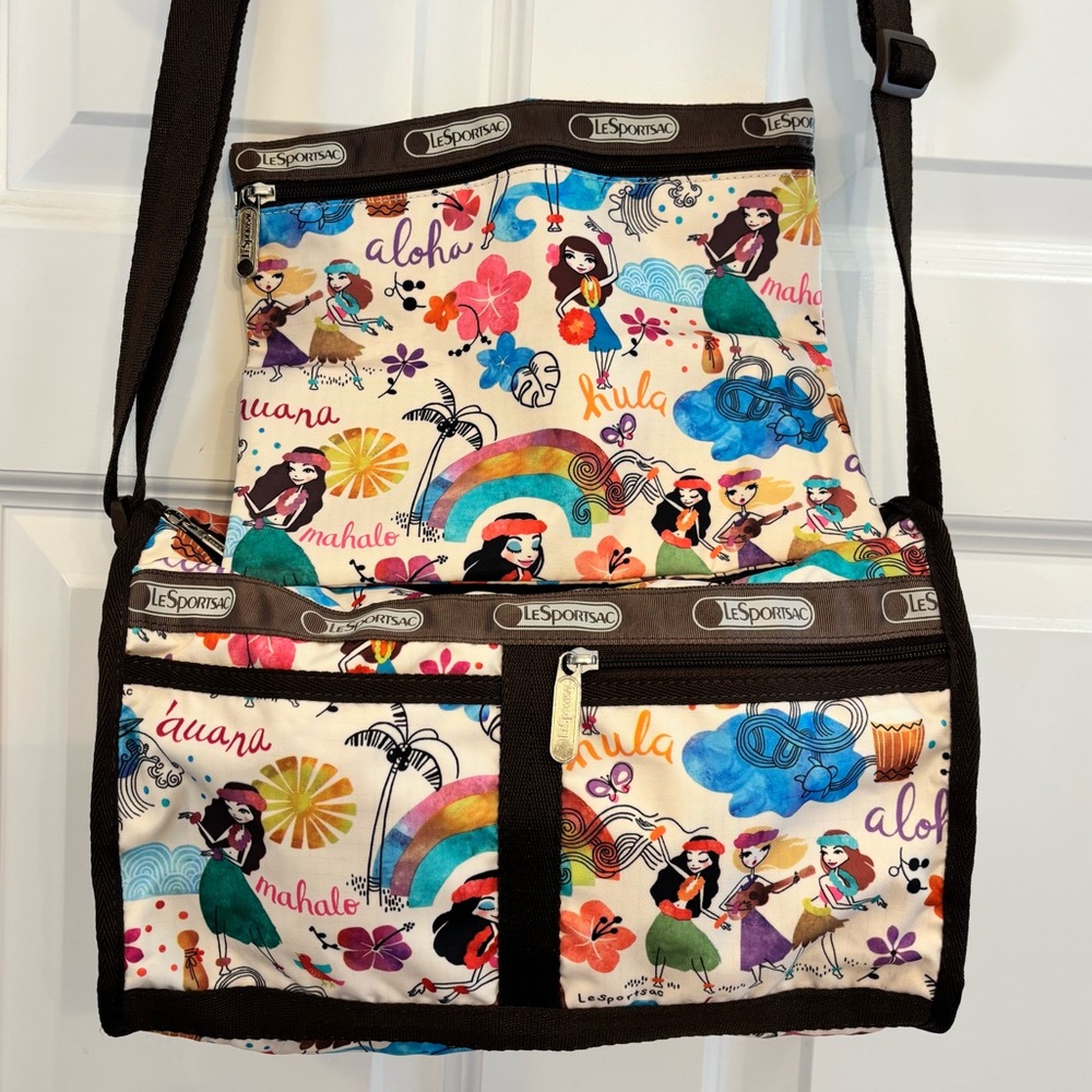 Lesportsac set Hawaii Hula Auana Girl Hawaiian deluxe everyday satchel Crossbody